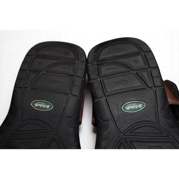 Dr. Scholls Men's GUS Cool Fit Pebbled Brown Leather Sandals Size 12M - Picture 8 of 11